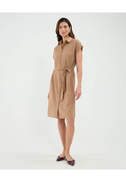 Vestido Para Mujer M/C Medio Color Café Marca Patprimo #30171032