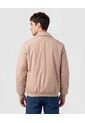 Chaqueta Bomber Con Cuello Camisero   Para Hombre Beige Patprimo de Patprimo