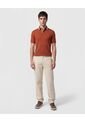 Polo Con Pechera En Contraste   Para Hombre Naranja Patprimo de Patprimo