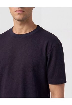 Camiseta Regular Fit Unicolor Para Hombre Azul Patprimo