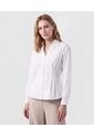 Camisa Ajustada Con Pinzas   Para Mujer Blanco Patprimo de Patprimo