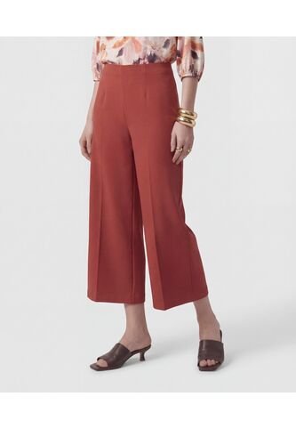 Pantalón Culotte De Tiro Alto   Para Mujer Naranja Patprimo Patprimo
