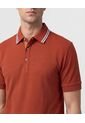 Polo Con Pechera En Contraste   Para Hombre Naranja Patprimo de Patprimo