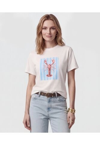 Camiseta Estampada Esencial   Para Mujer Blanco Patprimo Patprimo