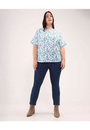 Blusa Para Mujer Manga Corta Color Azul  Marca Patprimo #14121335