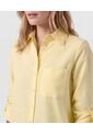 Camisa Unicolor Con Charretera   Para Mujer Amarillo Patprimo de Patprimo