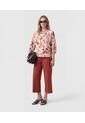 Pantalón Culotte De Tiro Alto   Para Mujer Naranja Patprimo de Patprimo