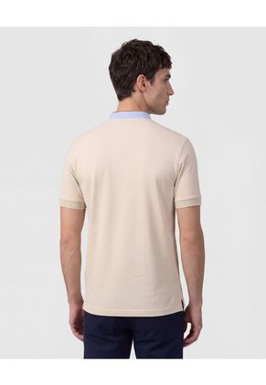 Polo Con Cuello Neru Y Pechera Para Hombre Beige Patprimo
