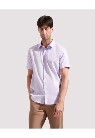 Camisa Para Hombre Manga Corta Sin Bolsillo Color Morado Marca Patprimo #44012903 Patprimo