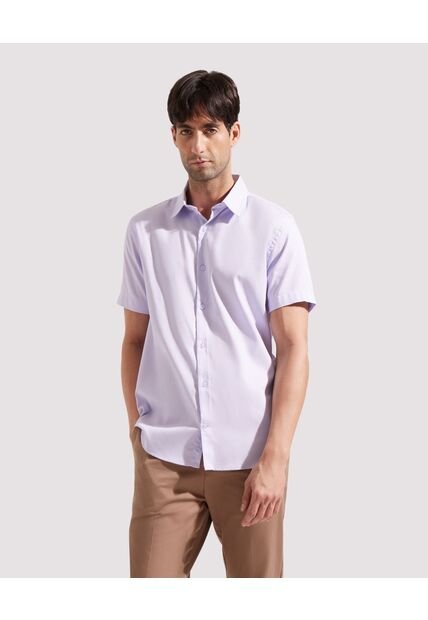 Camisa Para Hombre Manga Corta Sin Bolsillo Color Morado Marca Patprimo #44012903