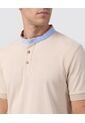 Polo Con Cuello Neru Y Pechera   Para Hombre Beige Patprimo de Patprimo