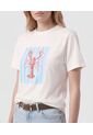 Camiseta Estampada Esencial   Para Mujer Blanco Patprimo de Patprimo