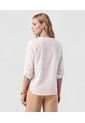 Blusa De Cuello Neru Y Manga Ajustable   Para Mujer Blanco Patprimo de Patprimo