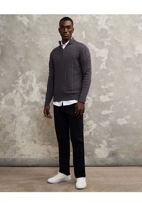 Saco Para Hombre Cuello Alto O Cuello Tortuga Color Gris  Marca Patprimo #44330202