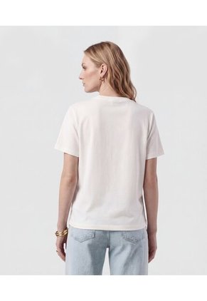 Camiseta Estampada Esencial   Para Mujer Blanco Patprimo