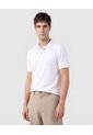 Polo Unicolor Texturizada   Para Hombre Blanco Patprimo de Patprimo