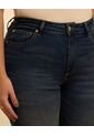 Jeans De Bota Recta Y Tiro Alto  Curvy  Para Mujer Azul Patprimo de Patprimo