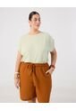 Blusa De Cuello Bote Y Manga Corta   Para Mujer Verde Patprimo de Patprimo