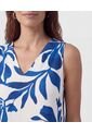 Vestido Corto Manga Sisa Cuello En V   Para Mujer Blanco Patprimo de Patprimo