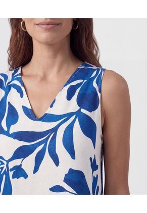 Vestido Corto Manga Sisa Cuello En V   Para Mujer Blanco Patprimo