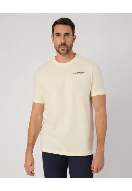 Camiseta  Para Hombre Manga Corta Cuello Redondo Color Crema Marca Patprimo #44090966