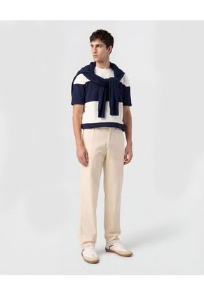 Camiseta De Cuello Redondo   Para Hombre Blanco Patprimo