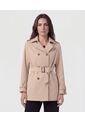 Chaqueta Trench Con Cinturón   Para Mujer Beige Patprimo de Patprimo