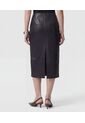 Falda Midi En Efecto Cuero  Para Mujer Negro Patprimo de Patprimo