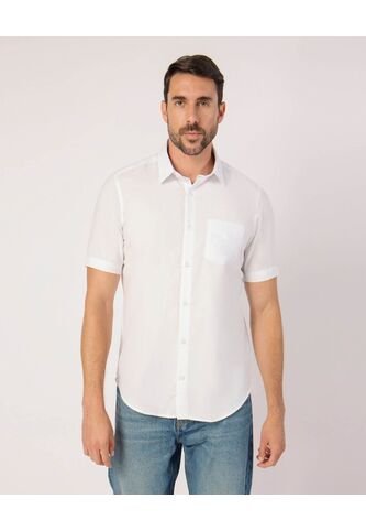 Camisa  Para Hombre Manga Corta Sin Bolsillo Cuello Formal C Color Blanco Marca Patprimo #44013185 Patprimo