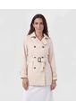 Chaqueta Trench Con Cinturón   Para Mujer Crema Patprimo de Patprimo