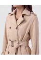 Chaqueta Trench Con Cinturón   Para Mujer Beige Patprimo de Patprimo