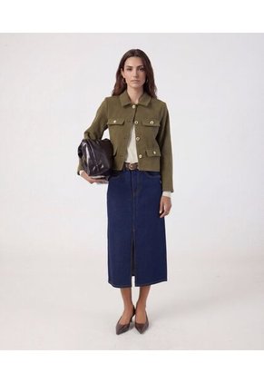 Saco De Punto Cuello En V Para Mujer Crema Patprimo