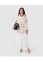Chaqueta Trench Con Cinturón   Para Mujer Crema Patprimo de Patprimo