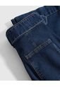Jeans De Bota Ancha Con Cinturón Forrado   Para Mujer Azul Patprimo de Patprimo