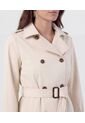 Chaqueta Trench Con Cinturón   Para Mujer Crema Patprimo de Patprimo