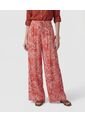 Pantalón Fluido Estampado   Para Mujer Naranja Patprimo de Patprimo