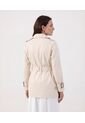 Chaqueta Trench Con Cinturón   Para Mujer Crema Patprimo de Patprimo