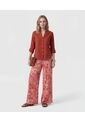 Pantalón Fluido Estampado   Para Mujer Naranja Patprimo de Patprimo