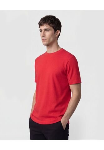 Camiseta Regular Fit Unicolor   Para Hombre Rojo Patprimo Patprimo