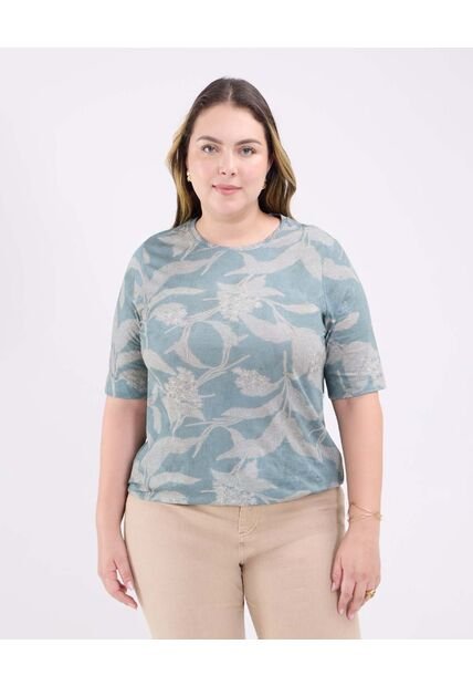 Camiseta Para Mujer Manga Corta Cuello Redondo Color Verde Marca Patprimo #14091421