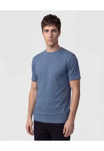 Camiseta Regular Fit Unicolor   Para Hombre Azul Patprimo Patprimo