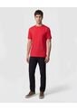 Camiseta Regular Fit Unicolor   Para Hombre Rojo Patprimo de Patprimo