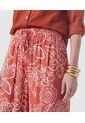 Pantalón Fluido Estampado   Para Mujer Naranja Patprimo de Patprimo