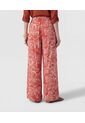 Pantalón Fluido Estampado   Para Mujer Naranja Patprimo de Patprimo