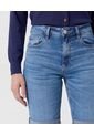 Bermuda Denim Con Doblez   Para Mujer Azul Patprimo de Patprimo
