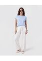 Blusa De Corte Lineal Y Manga Doblada  Para Mujer Azul Patprimo de Patprimo