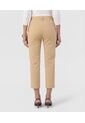 Pantalón Capri Con Botón A Contraste   Para Mujer Café Patprimo de Patprimo