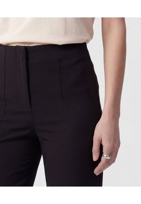 Pantalón Unicolor De Tiro Alto   Para Mujer Negro Patprimo