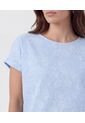 Blusa De Corte Lineal Y Manga Doblada  Para Mujer Azul Patprimo de Patprimo