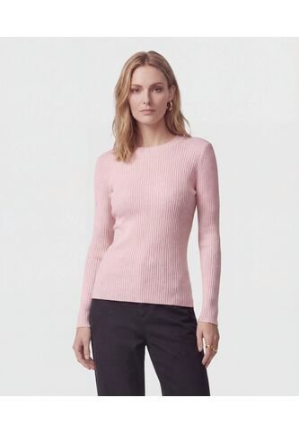 Saco De Punto Acanalado Con Brillo   Para Mujer Rosa Patprimo Patprimo